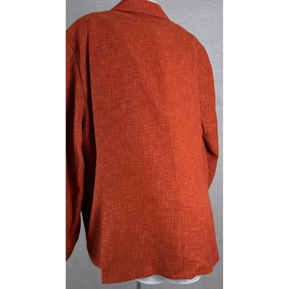 Paul Fredrick Mens Rust Wool Blend 2 Button Sport Coat Blazer 50R JPS004D